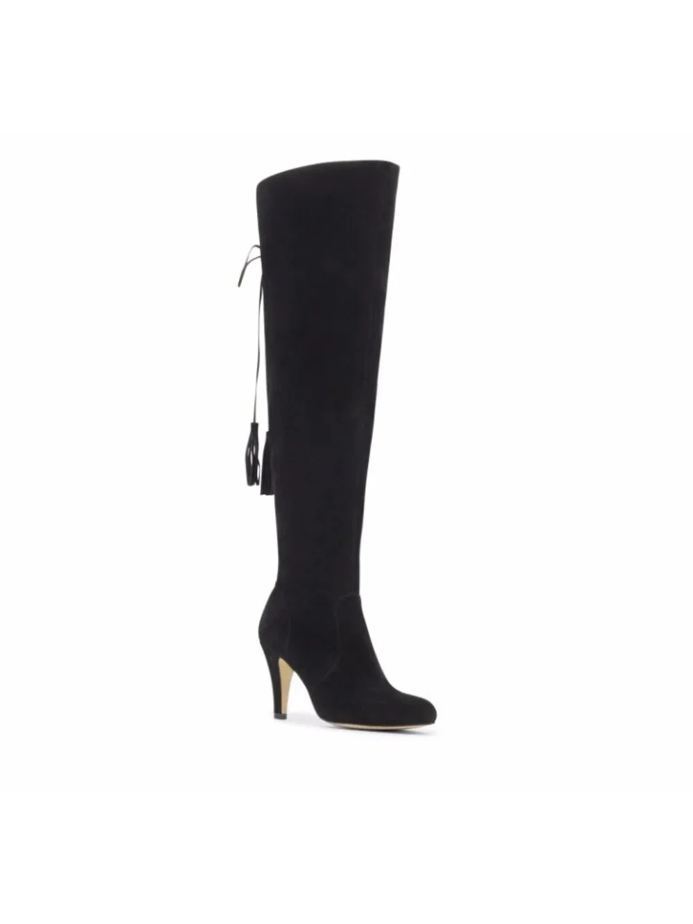 VINCE CAMUTO Boots Cherline Black Suede Leather Over the Knee Boots SZ 6 NEW